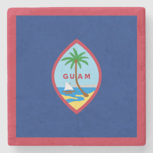 Porta-copo De Pedra Bandeira de Guam