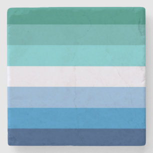 Porta-copo De Pedra Bandeira de Homens Gays (Símbolo LGBT) (Orgulho Ga