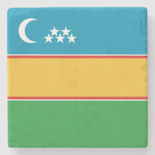 Porta-copo De Pedra Bandeira de Karakalpakstan