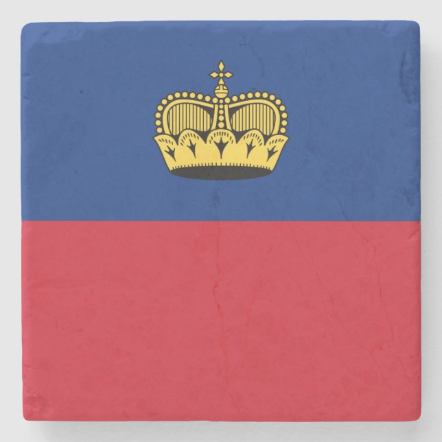 Porta-copo De Pedra Bandeira de Liechtenstein (Frente)