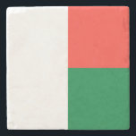 Porta-copo De Pedra Bandeira de Madagáscar<br><div class="desc">Bandeira Patriótica de Madagáscar.</div>