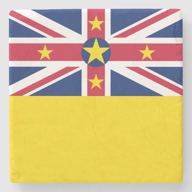 Porta-copo De Pedra Bandeira de Niue (Frente)