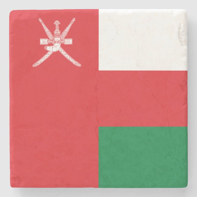 Porta-copo De Pedra Bandeira de Omã (Frente)