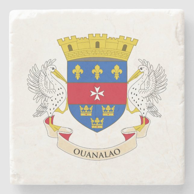 Porta-copo De Pedra Bandeira de São Bartolomeu (Frente)
