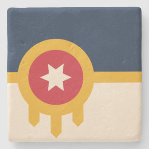 Porta-copo De Pedra Bandeira de Tulsa (Oklahoma)