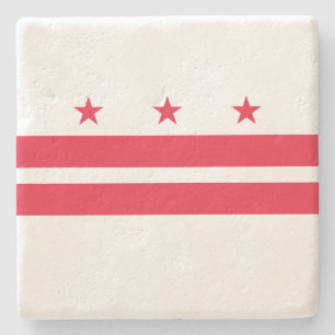 Porta-copo De Pedra Bandeira de Washington D.C. (distrito de Columbia)