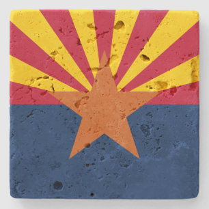 Porta-copo De Pedra Bandeira do Arizona: Estrela Cadente Sol, O Estado