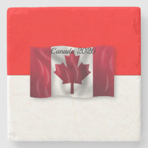 Porta-copo De Pedra Bandeira do Canadá