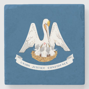 Porta-copo De Pedra Bandeira do Estado da Louisiana