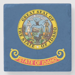 Porta-copo De Pedra Bandeira do Estado de Idaho