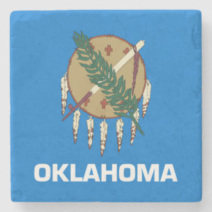Porta-copo De Pedra Bandeira do estado de Oklahoma