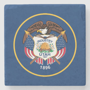 Porta-copo De Pedra Bandeira do Estado de Utah
