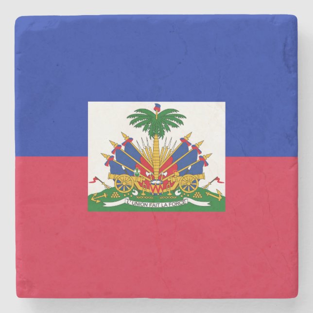 Porta-copo De Pedra Bandeira do Haiti (Frente)