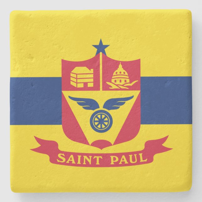 Porta-copo De Pedra Bandeira do Santo Paul (Minnesota) (Frente)