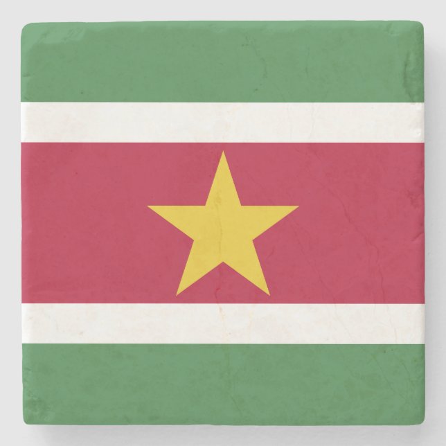 Porta-copo De Pedra Bandeira do Suriname (Frente)