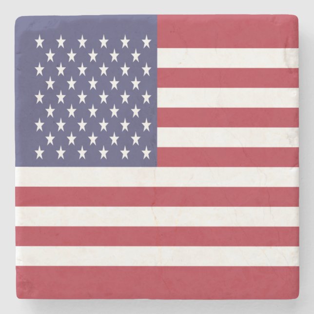 Porta-copo De Pedra Bandeira dos Estados Unidos (Frente)