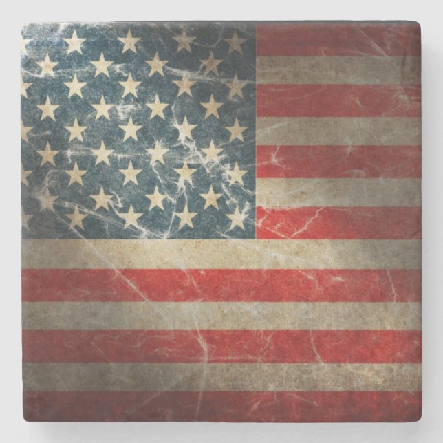 PORTA-COPO DE PEDRA BANDEIRA DOS ESTADOS UNIDOS (Frente)