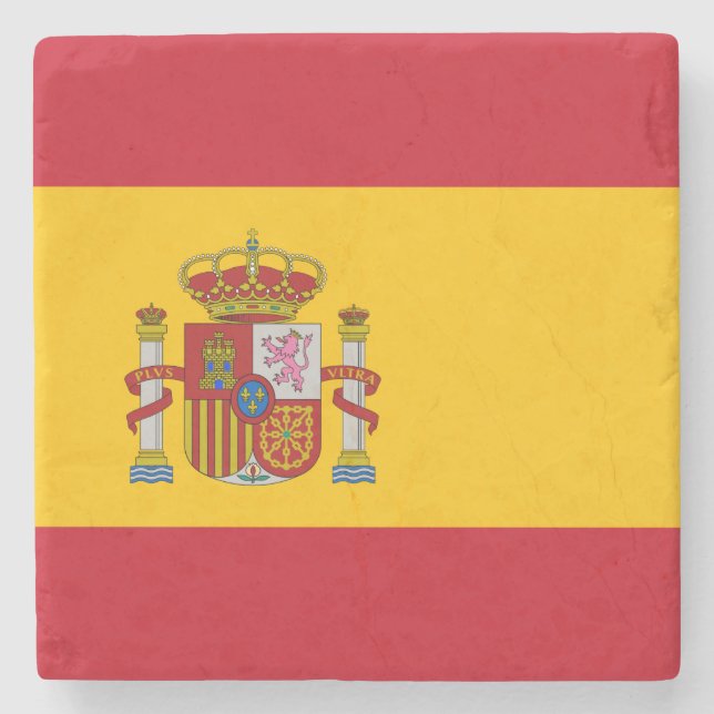 Porta-copo De Pedra Bandeira Espanhola (Espanha) (Frente)