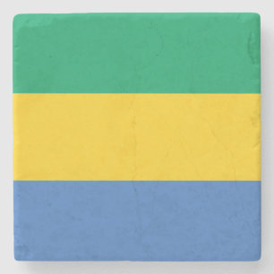 Porta-copo De Pedra Bandeira Gabonesa (Gabão)