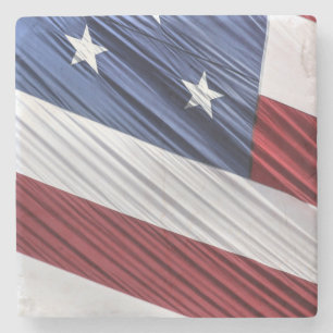 Porta-copo De Pedra Bandeira Patriótica Americana Vermelha, Branca e 