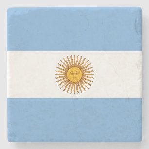 Porta-copo De Pedra Bandeira Patriótica Argentina
