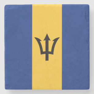 Porta-copo De Pedra Bandeira Patriótica Barbados