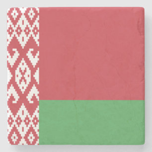 Porta-copo De Pedra Bandeira Patriótica da Bielorrússia Suporte de Ped