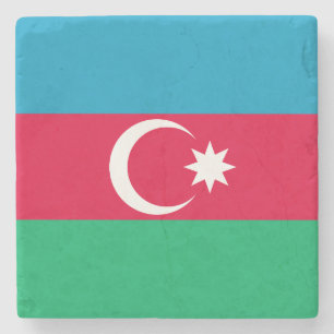 Porta-copo De Pedra Bandeira Patriótica do Azerbaijão