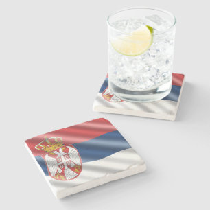 Porta-copo De Pedra Bandeira sérvio