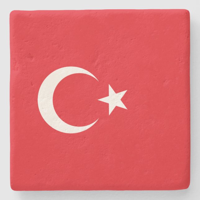 Porta-copo De Pedra Bandeira Turca (Turquia) (Frente)
