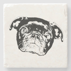 Porta-copo De Pedra Bandeja de Copos Bold Pug Line