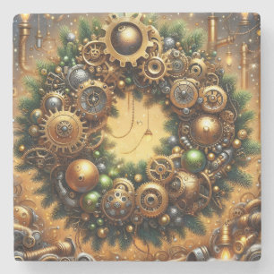 Porta-copo De Pedra Bandeja de Natal Steampunk