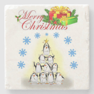 Porta-copo De Pedra Bandeja de pedra para copos Natal, Feliz Natal