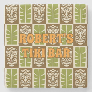 Porta-copo De Pedra Bar Tiki Tropical Hora do Tiki