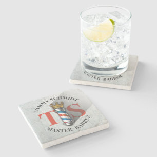 Porta-copo De Pedra Barber Hair Compra Rei Coroa Barbeiro Par Salão