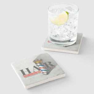 Porta-copo De Pedra Barber Hair Compra Rei Coroa Barbeiro Par Salão