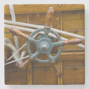 Porta-copo De Pedra Barco de madeira antigo