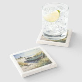 Porta-copo De Pedra Barco-linha abandonado costeiro