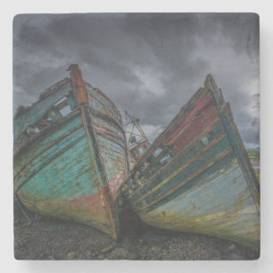 Porta-copo De Pedra Barcos de pesca velhos