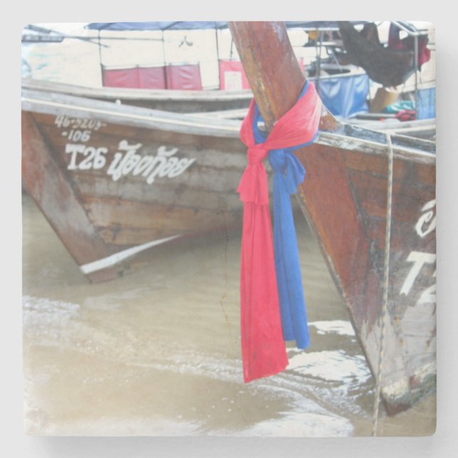 Porta-copo De Pedra Barcos nas ilhas da phi da phi da praia |, (Frente)