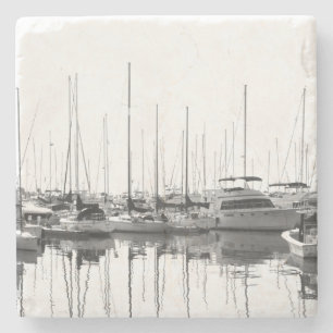 Porta-copo De Pedra Barcos no porto