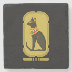 Porta-copo De Pedra Bastet Suporte de Pedra