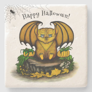 Porta-copo De Pedra Bat Bonito do Halloween