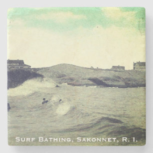 Porta-copo De Pedra Bathing surf, Sakonnet, RI (Ponto de Warren, LC)