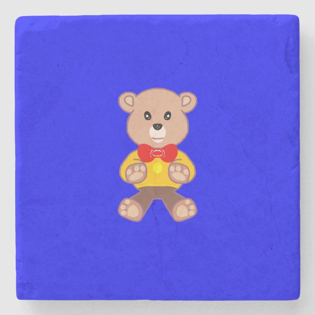 Porta-copo De Pedra Bear Azul (Frente)