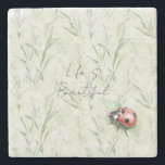 Porta-copo De Pedra Beautiful Garden Ladybug<br><div class="desc">Beautiful Garden Ladybug</div>