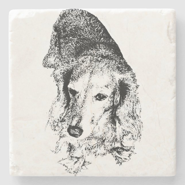 Porta-copo De Pedra Beba com Coluna Vertebral – Dachshund (Frente)