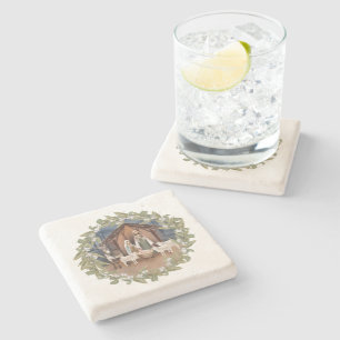 Porta-copo De Pedra Bebê Jesus no Papel de Envolvimento da Natividade 