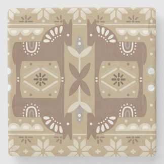 Porta-copo De Pedra Beige - Estética Natal Nórdico