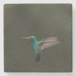 Porta-copo De Pedra Beija-flor-de-bico-largo em voo